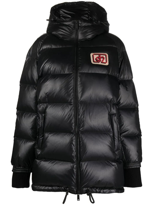 Logo-Patch Padded Coat