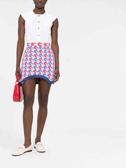 Aviation Check Pencil Skirt