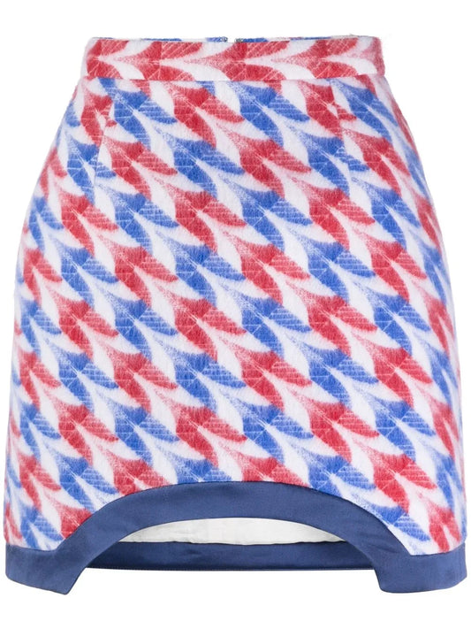 Aviation Check Pencil Skirt