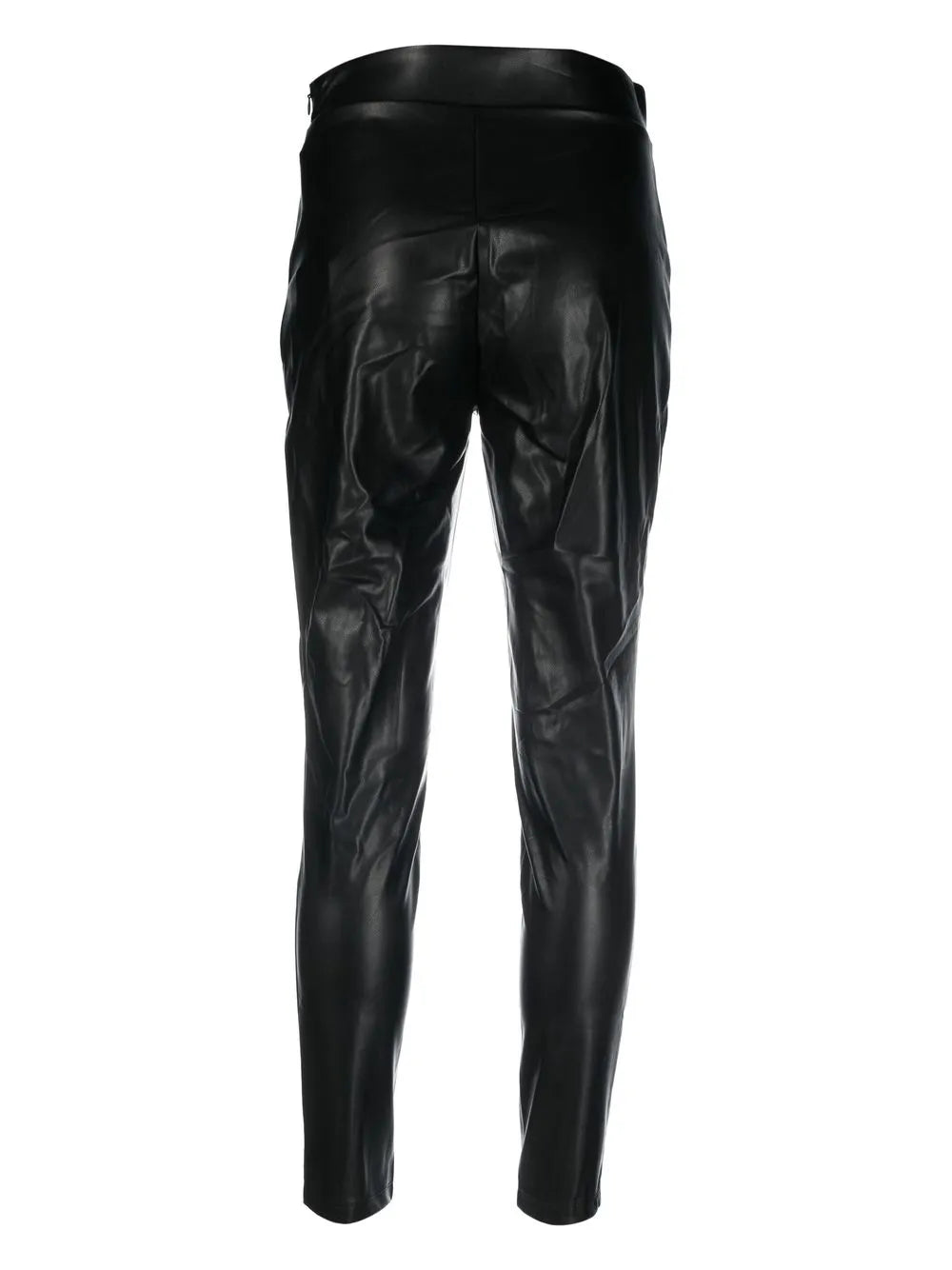 Slim-Cut Faux Leather Trousers