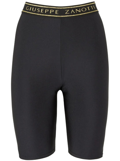 High-Waisted Logo-Waistband Shorts