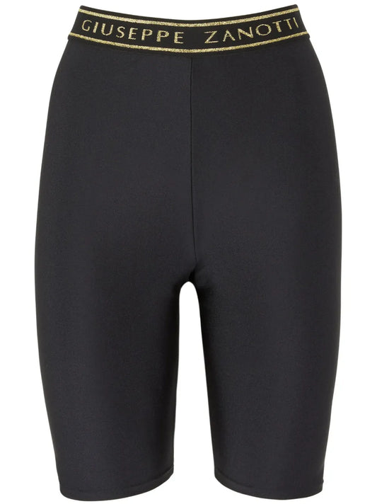 High-Waisted Logo-Waistband Shorts