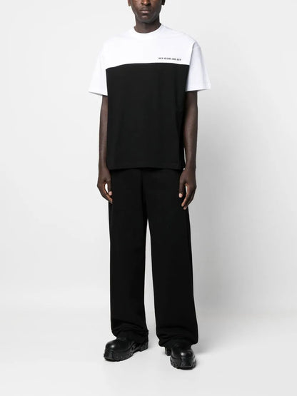 Number-Print Two-Tone T-Shirt