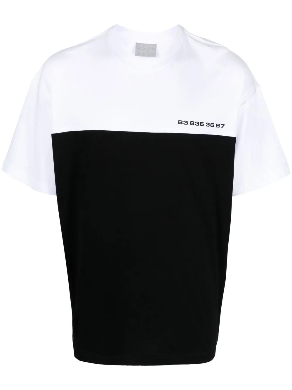 Number-Print Two-Tone T-Shirt