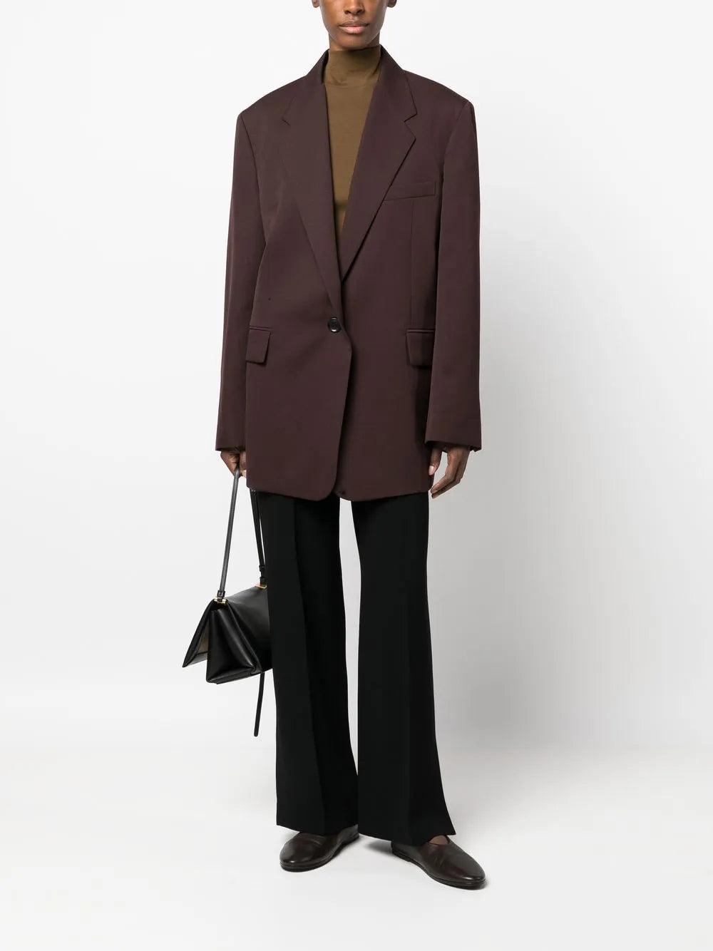 Elasticated Waist Straight-Leg Trousers