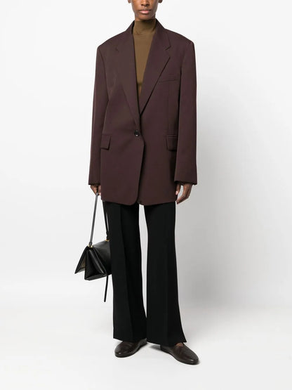 Elasticated Waist Straight-Leg Trousers