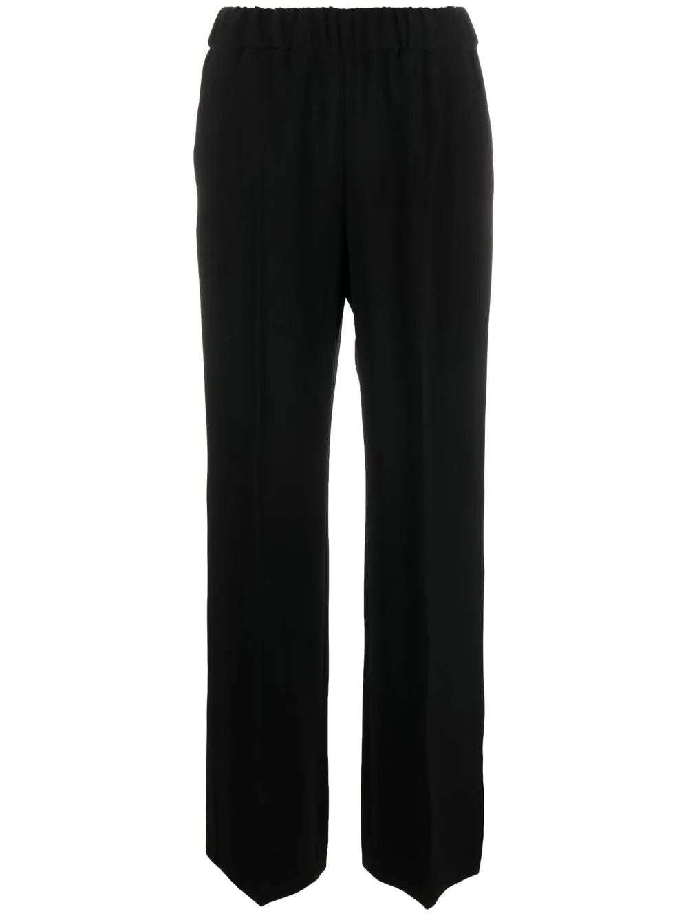 Elasticated Waist Straight-Leg Trousers