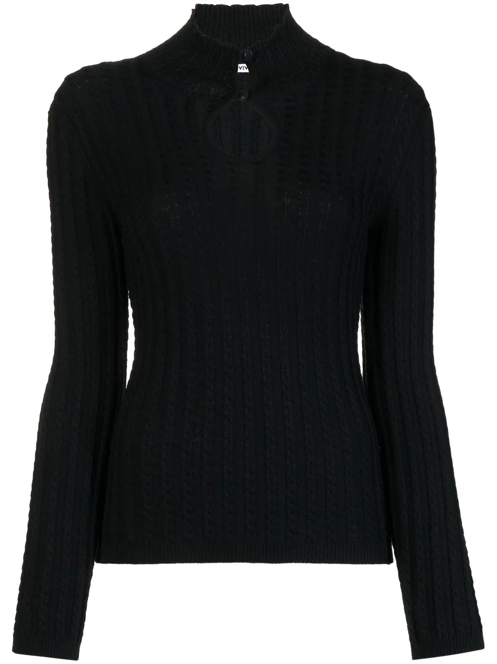 Ribbed-Knit Cut-Out Top