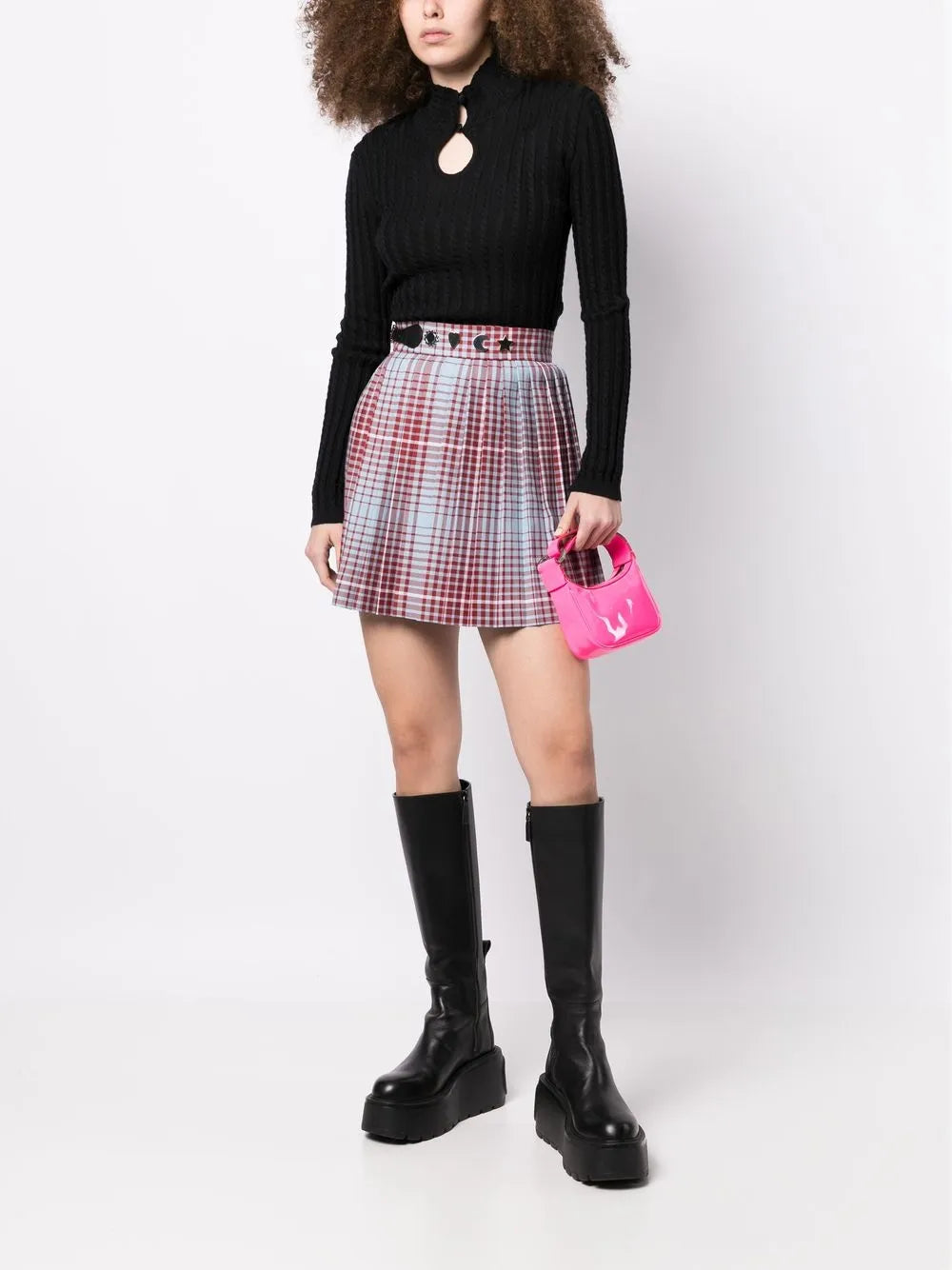 Ribbed-Knit Cut-Out Top