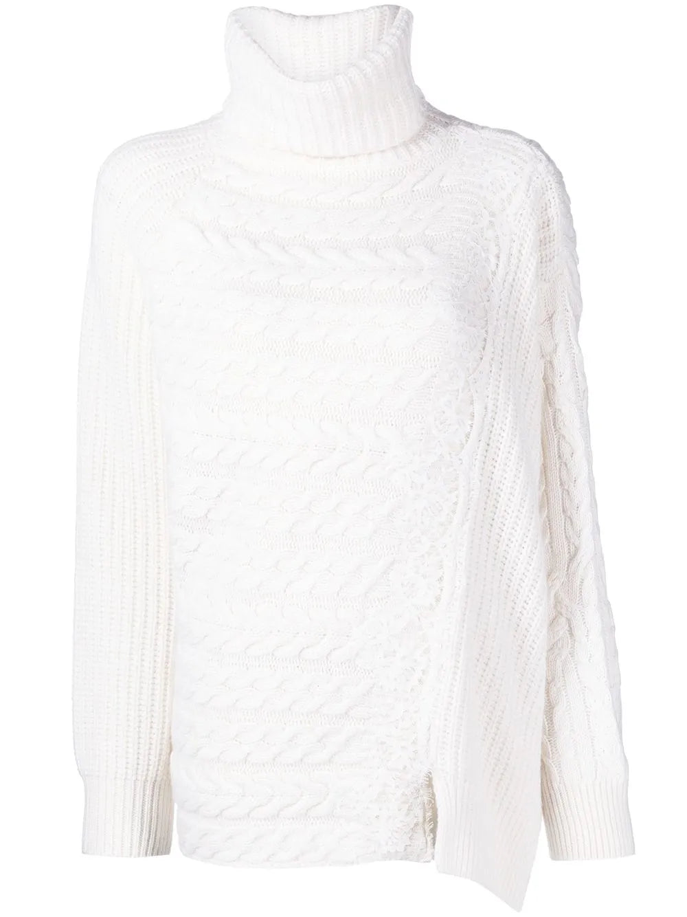 Cable-Knit Lace-Trim Jumper