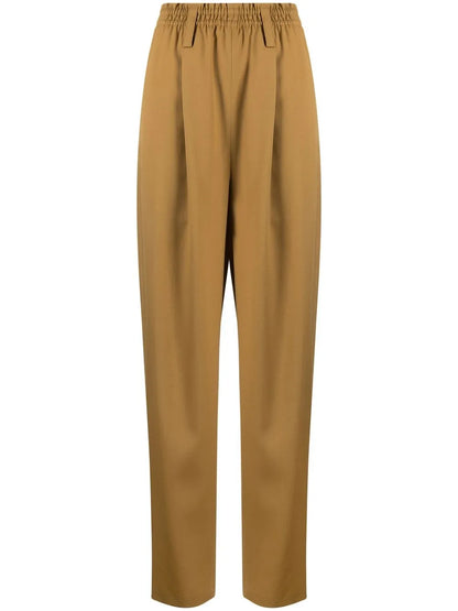 Pleat-Detail Straight Trousers