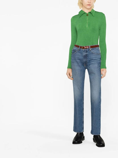 Straight-Leg Cut Jeans