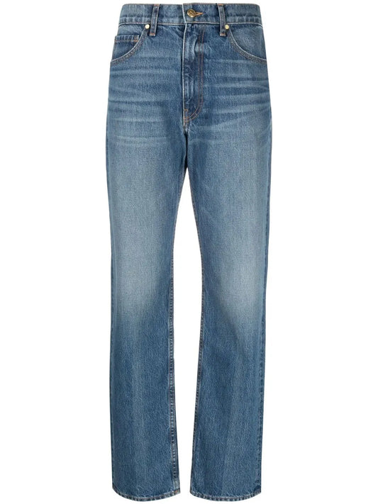 Straight-Leg Cut Jeans
