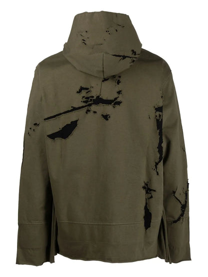 Paint-Splatter Cotton Hoodie