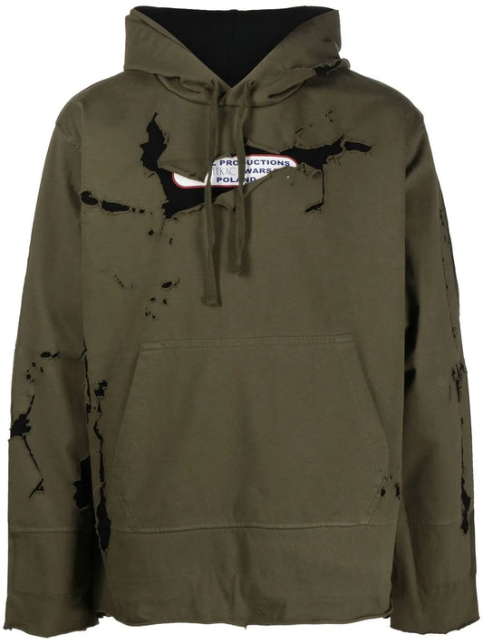 Paint-Splatter Cotton Hoodie