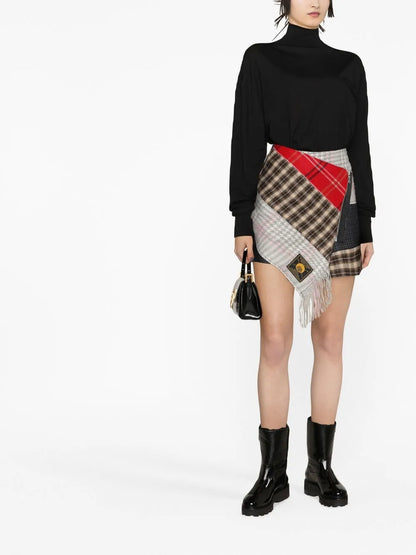Ribbed-Knit Roll Neck Jumper