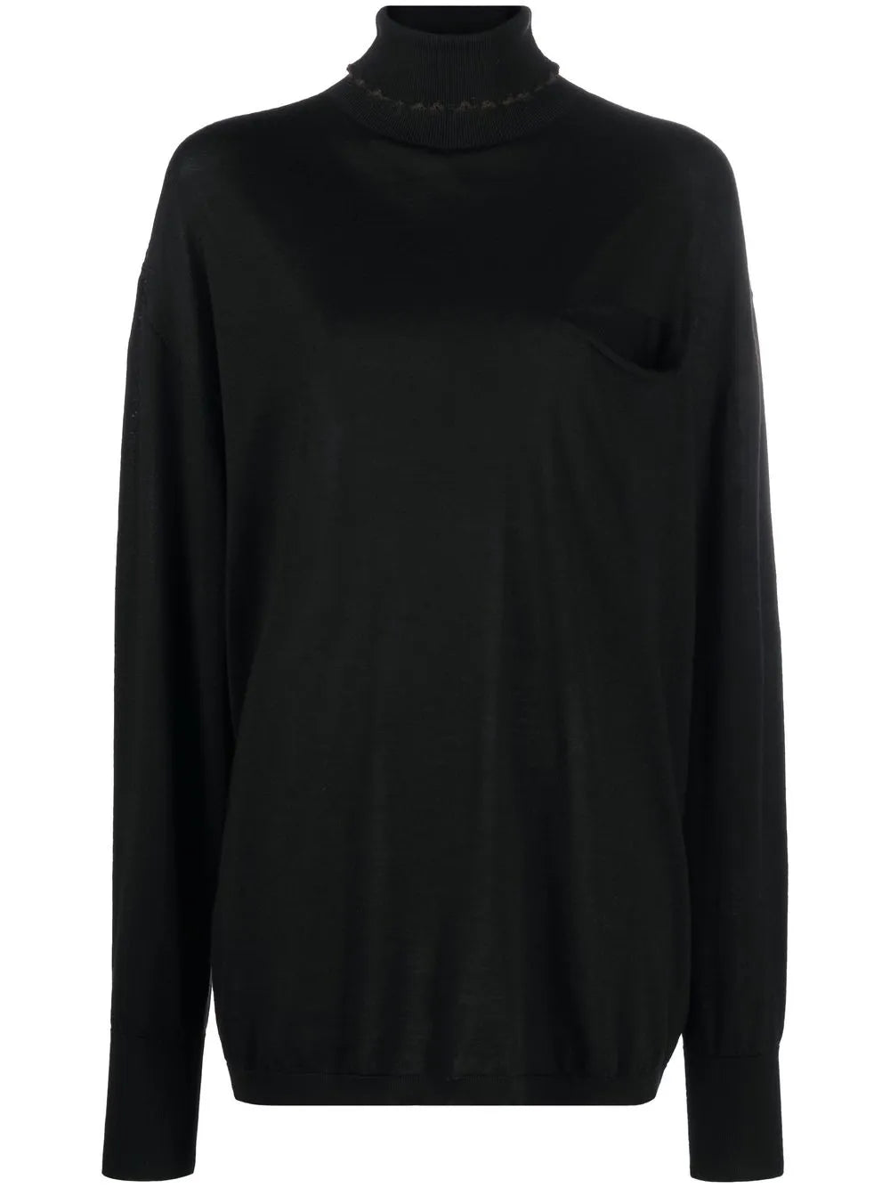 Ribbed-Knit Roll Neck Jumper