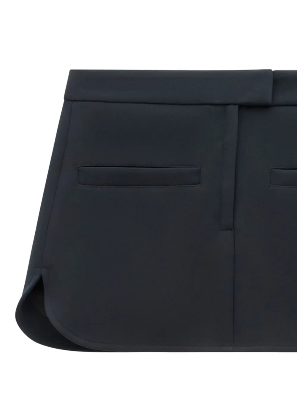 Curved Twill Mini Skirt