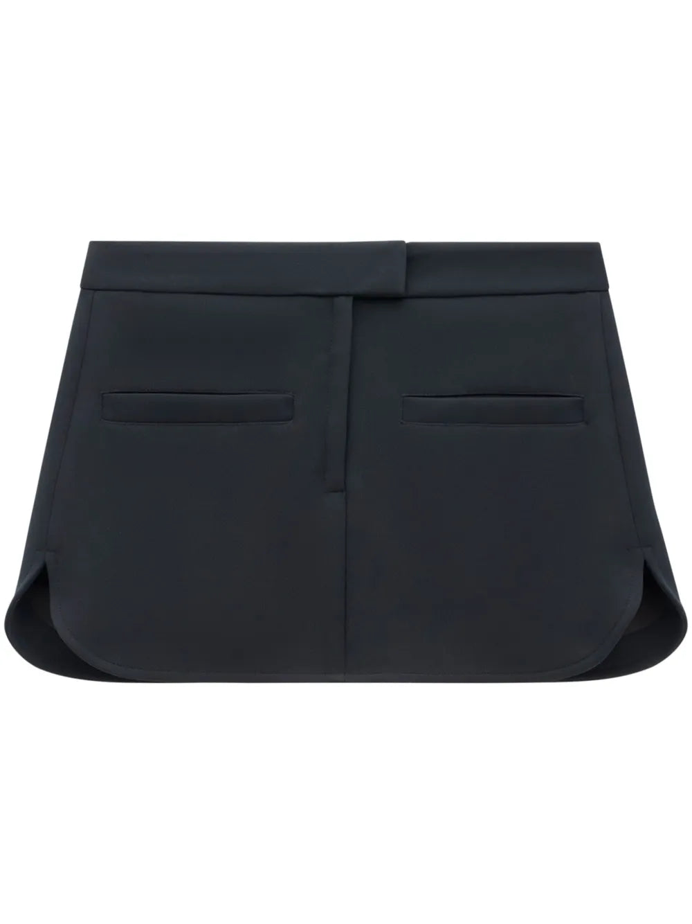 Curved Twill Mini Skirt