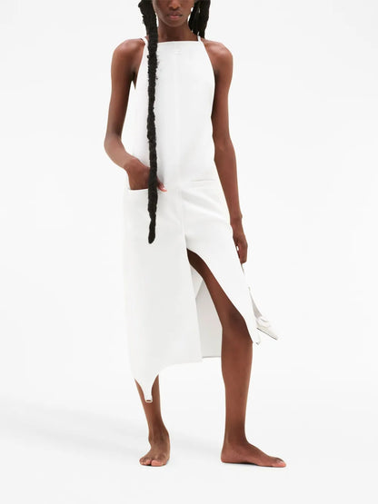 Square-Neck Midi Dress