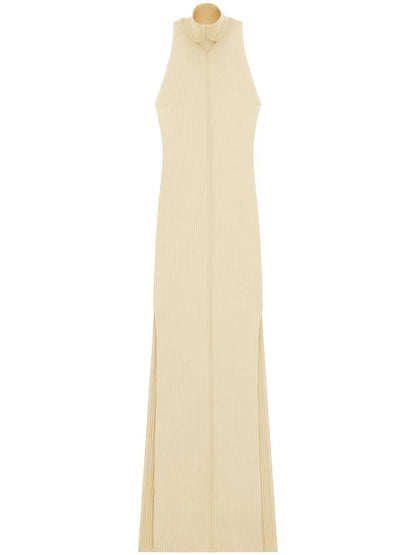 Cut-Out Ribbed Midi Dress