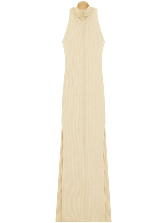 Cut-Out Ribbed Midi Dress