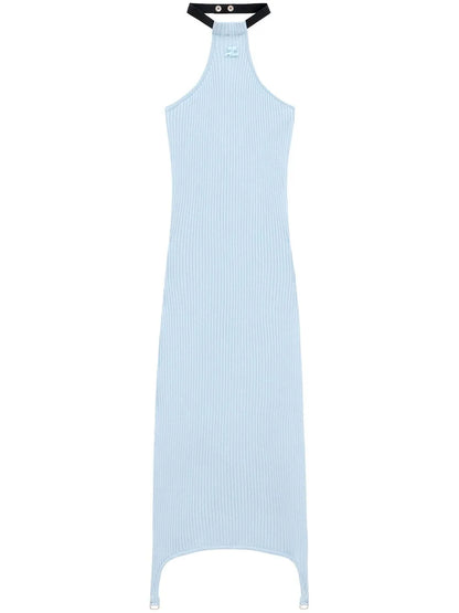 Ribbed-Knit Halterneck Dress