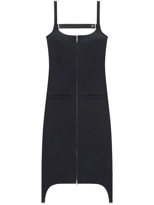 Strap Bretelles Twill Long-Dress