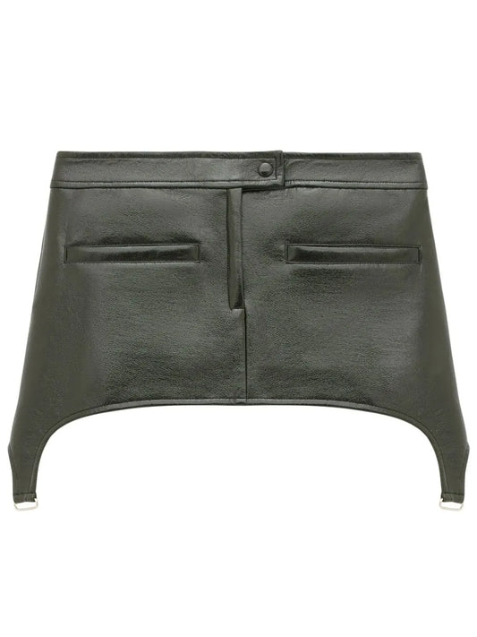 Bretelles Vinyle Mini Skirt