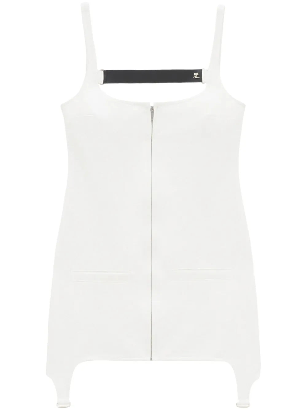 Strap-Detail Suspenders Mini Dress