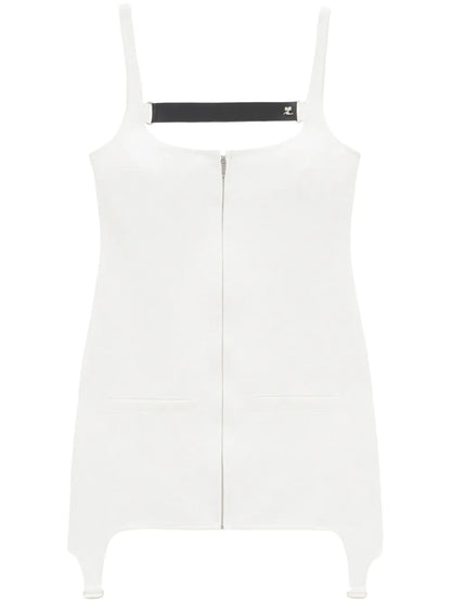 Strap-Detail Suspenders Mini Dress