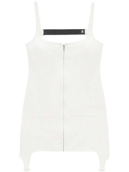 Strap-Detail Suspenders Mini Dress