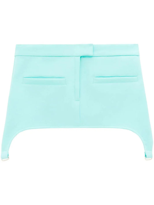 Twill Suspenders Mini Skirt