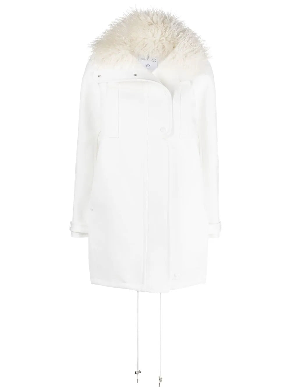 Faux Fur-Trim Oversized Coat
