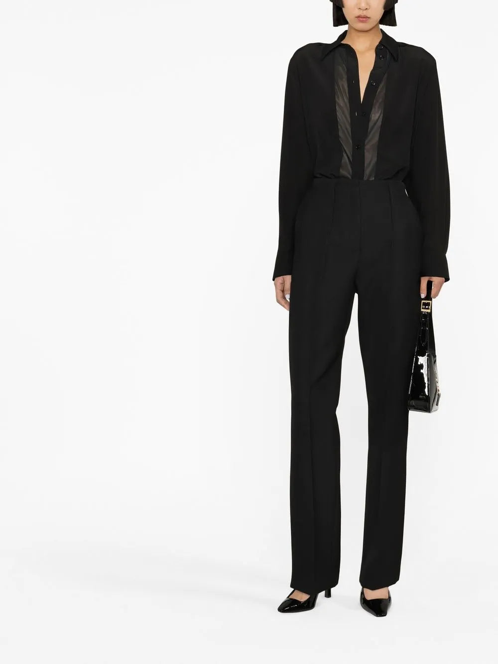 Tailored Virgin Wool Slim-Cut Trousers