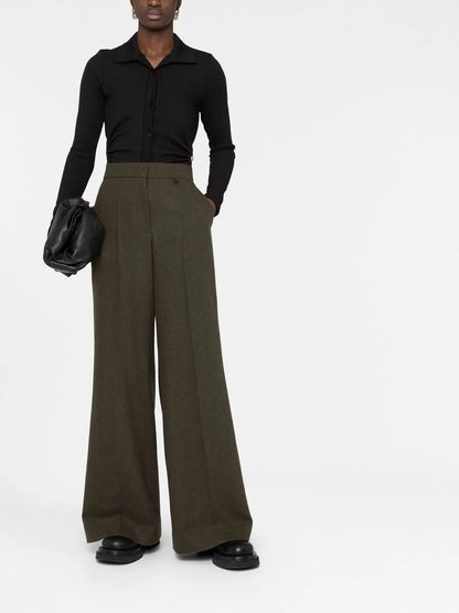 High-Rise Flared Trousers