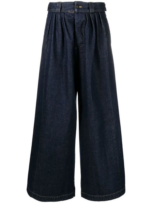 Pleated Wide-Leg Trousers