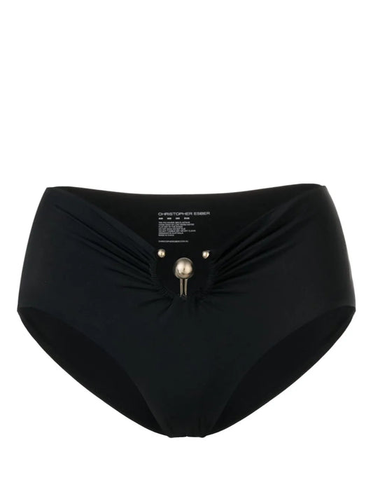 Ring-Embellishment Bikini Bottoms