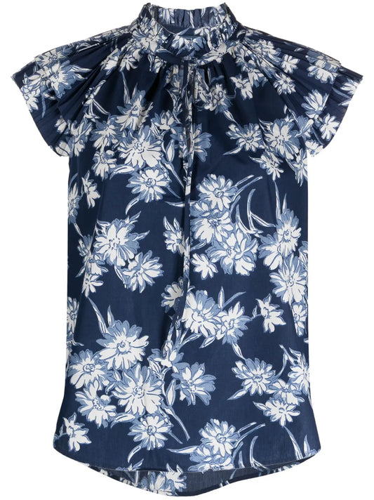 Floral-Print Blouse