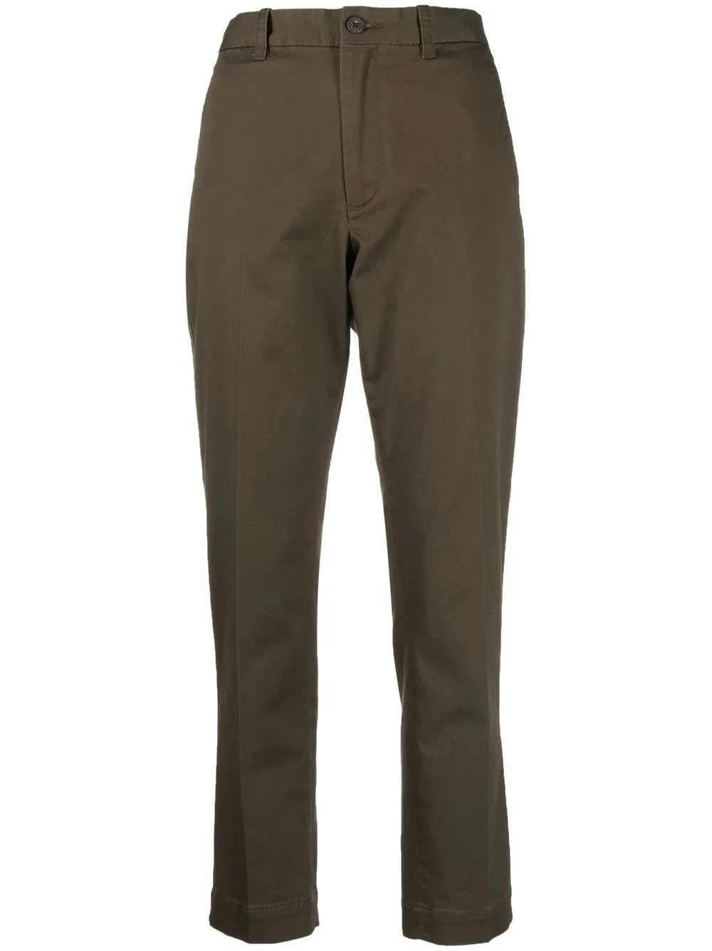 High-Waisted Slim-Fit Trousers