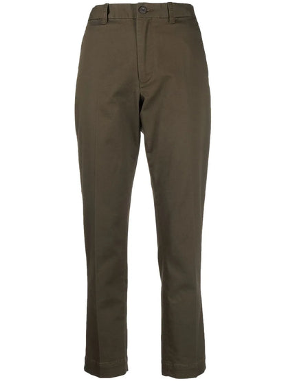 High-Waisted Slim-Fit Trousers