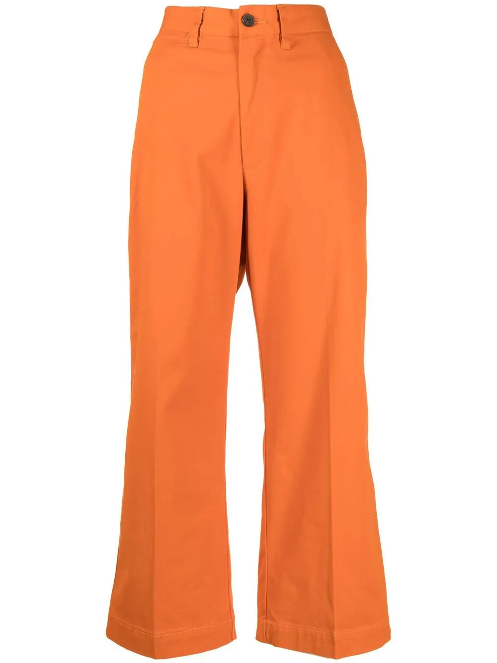 Wide-Leg Cropped Chinos