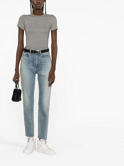 Ribbed-Knit T-Shirt