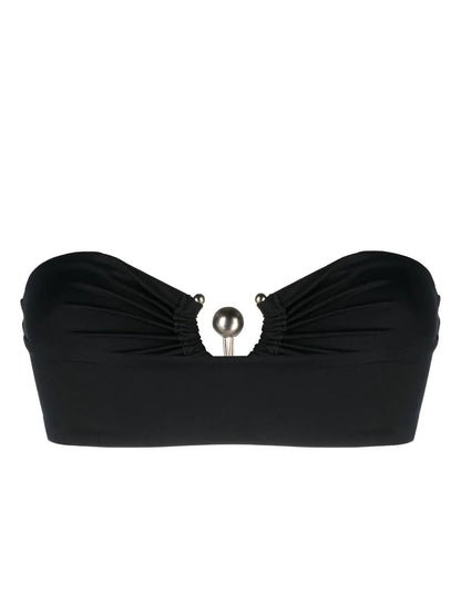 Ring-Detail Bandeau Bikini Top