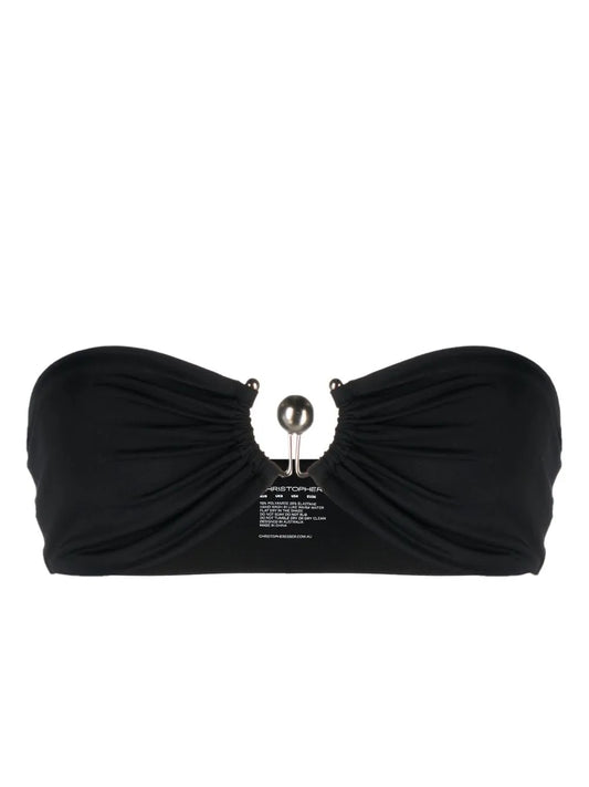 Ring-Detail Bandeau Bikini Top