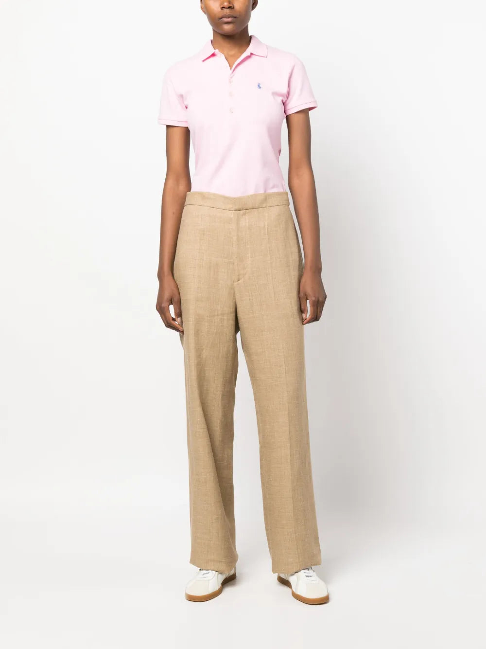 Mid-Rise Straight-Leg Trousers
