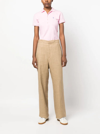 Mid-Rise Straight-Leg Trousers