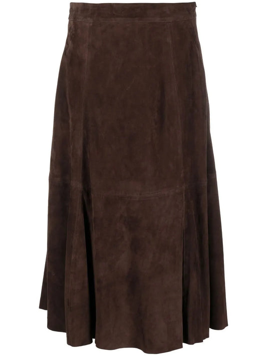 Lambskin High-Waisted Skirt