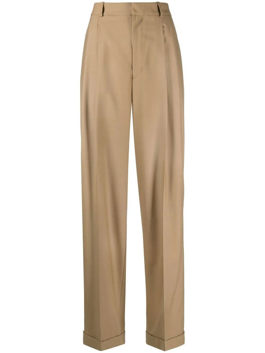 Stretch-Wool Straight-Leg Trousers