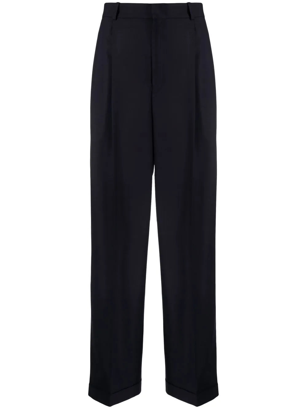 Stretch-Wool Straight-Leg Trousers